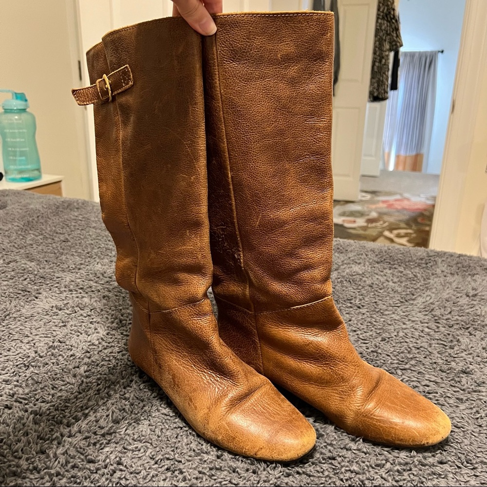 Brown knee-high Intyce boots